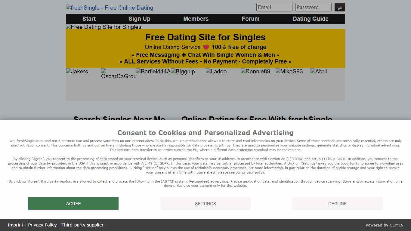 freshSingle ❤️ Free Dating Site & Online Dating Service for Singles