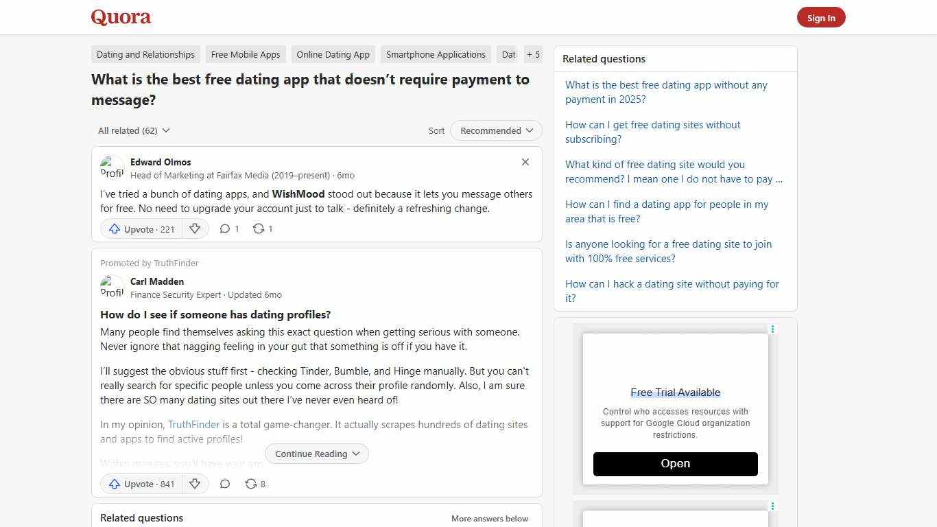 What is the best free dating app that doesn’t require payment to message? - Quora